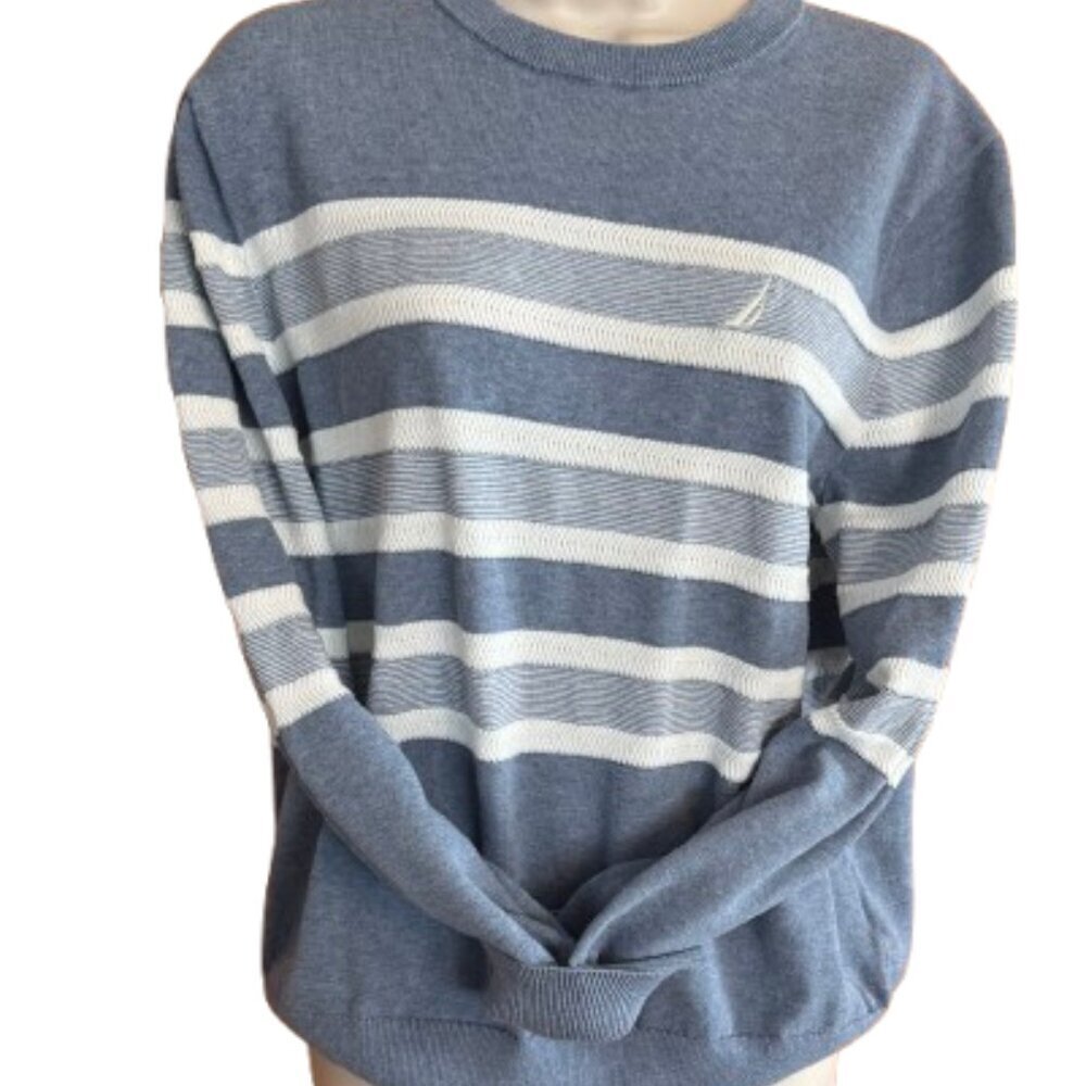 Nautica Striped Crewneck Sweater Size M